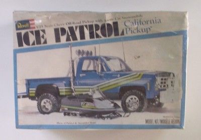 ICE PATROL Chevy Truck w Snowmobile 125 Revell SEALED  