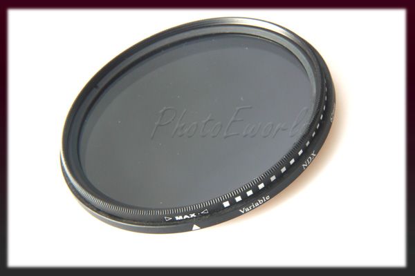 77mm Fader ND Filter Neutral Density ND2 ND400 DSLR  