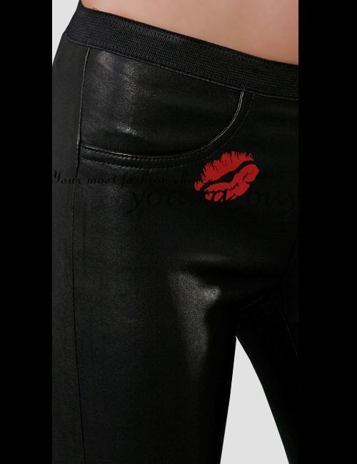 Black Faux Leather Pants UK Size 6 8 10 12 14 16 w1359  