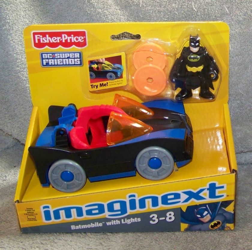 NEW IMAGINEXT DC SUPERFRIENDS BATMOBILE WITH LIGHTS SET 746775033552 