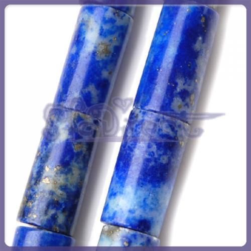 TUBE DESIGN Lapis Lazuli Gem Loose Beads Neckalce 32  