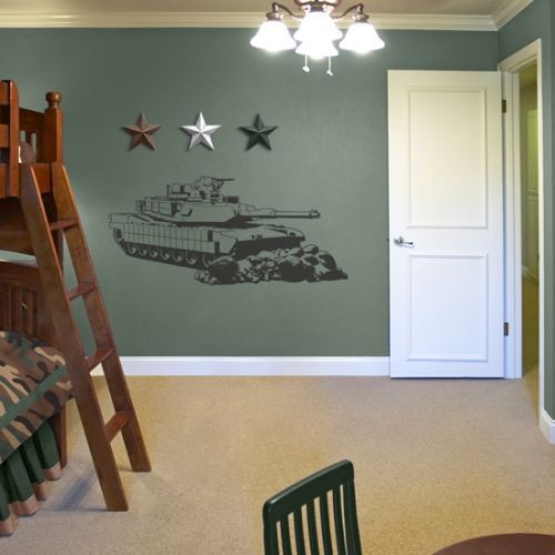 Tank Army Boys Kids Room Wall Art Decor Decal Large New  