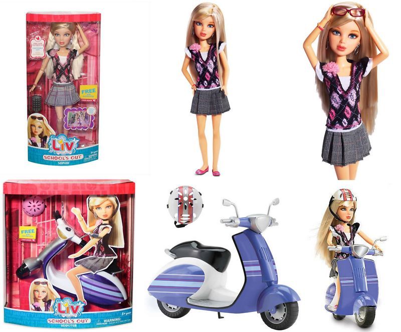 NIB Liv Schools Out Sophie Doll & Scooter Play Set  