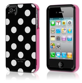 2X white polka dots iphone 4S hard case cover + screen protector NEW 