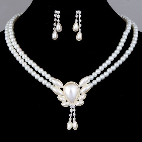  pink enamel herringbone chain necklace earring set 42N003  