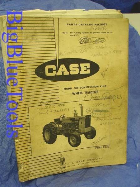   Tractor Construction King Parts Catalog Manual FREESHIPPING   