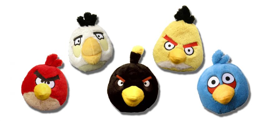 Angry Birds 8 Plush With Sound Set Of 8 Birds & Pigs  