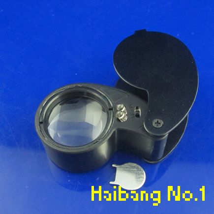 LED 40X Eye Jeweller Magnifying Glass Magnifier Loupe Black New  