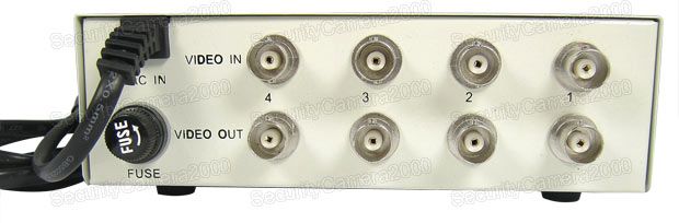 CCTV Video Amplifier Boost Security Camera, 4 Input to 4 