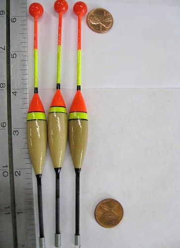   NEW WOOD SLIP BOBBERS/FLOATS HIGH WIND CONDITIONS PAN ICE FISHING B105