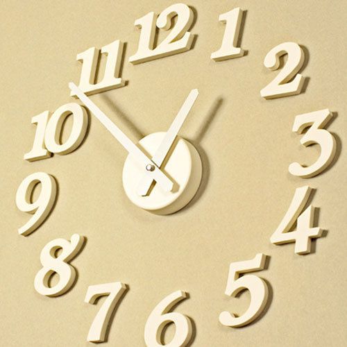 HIMORI Home Decoration Modern DIY Wall Clock   White  