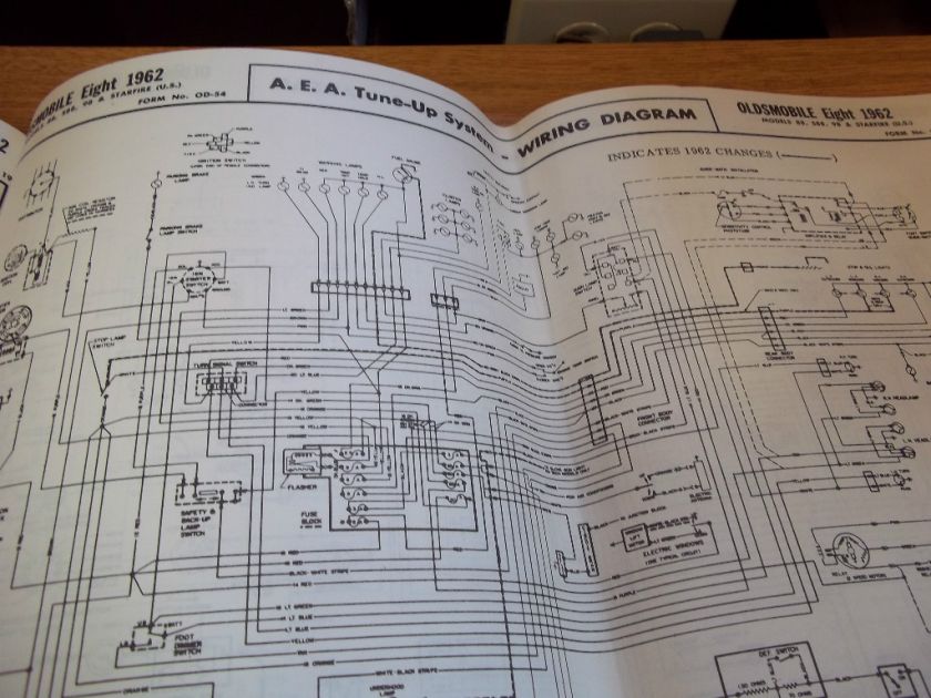 Wiring Diagram 1962 Olds 88, 98 Starfire #1, #2  