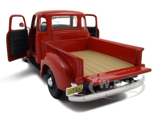 1950 CHEVROLET 3100 PICK UP TRUCK RED 125 MODEL CAR  