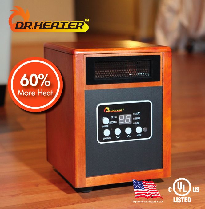 Best Quartz Infrared Heater UL listed 60% more Heat  
