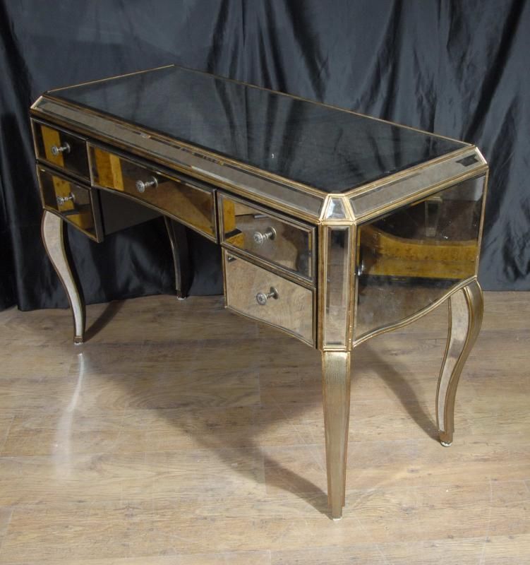 Art Deco Mirrored Dressing Table Writing Desk  