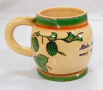 Antique Vintage Czech Ceramic Beer Mug My Boy Barley  